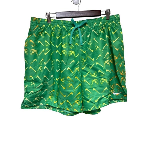 NEW! Nike Digi Swoosh Ombre 9" Swim Shorts Trunks ElectricGreen Men's Size XXL